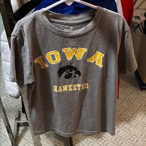 Gear For Sports Kids Gray Iowa Hawkeyes Tee with Yellow Letters